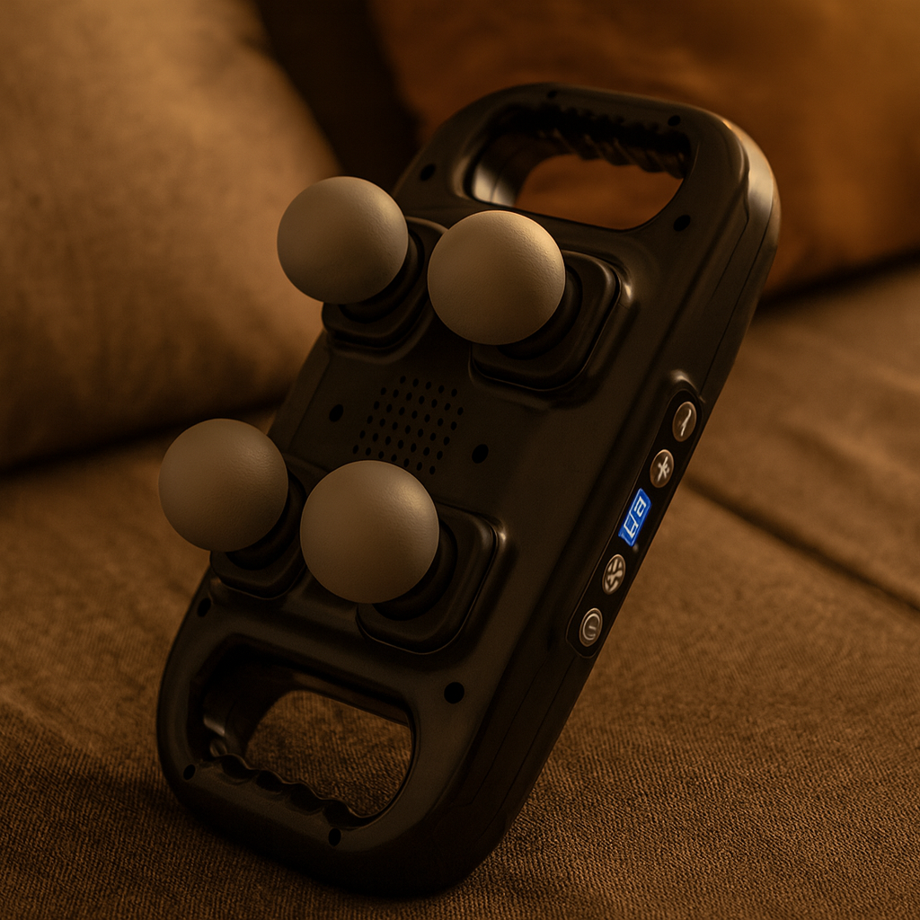 Перкусійний масажер для спини та шиї на 4 голівки