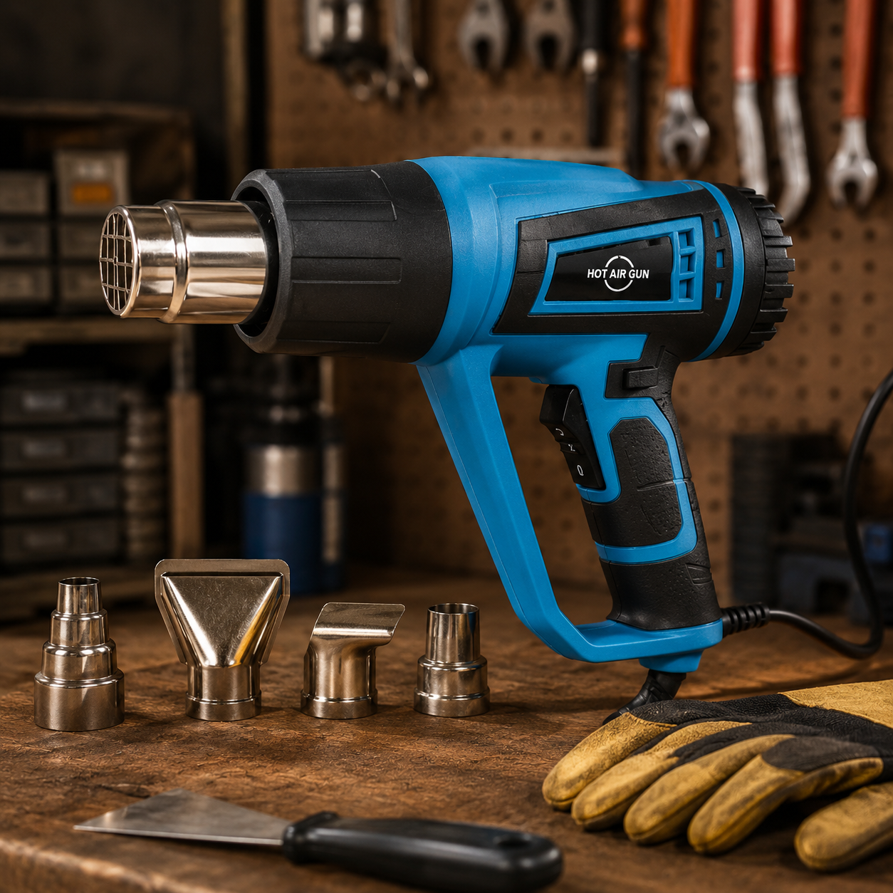 Фен промисловий Hot Air Gun 1600W 4 насадки
