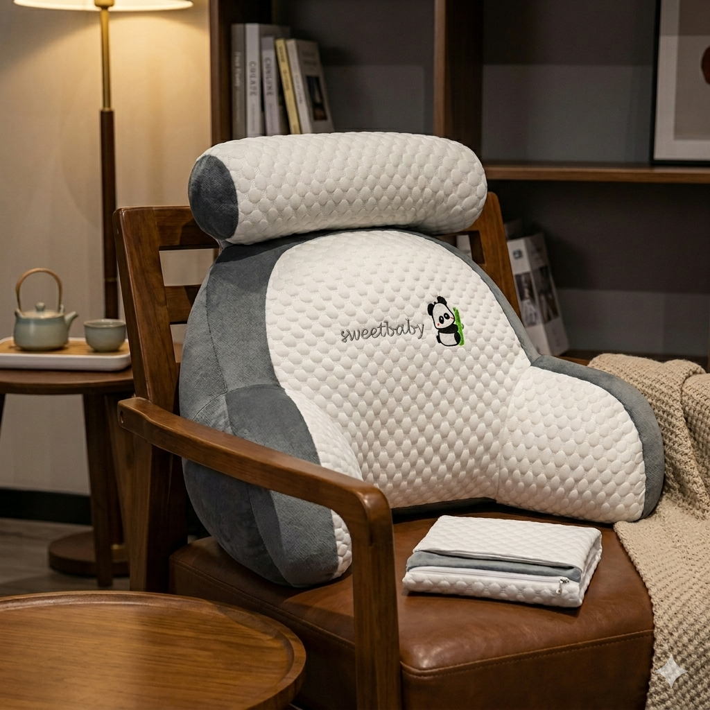 Подушка-крісло для спини з підлокітниками