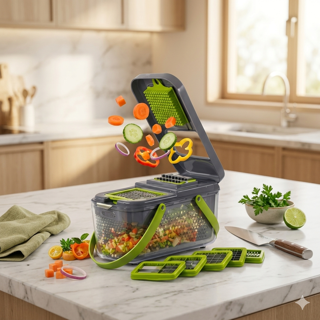 Овочерізка багатофункціональна з контейнером 22в1 Veggie slicer