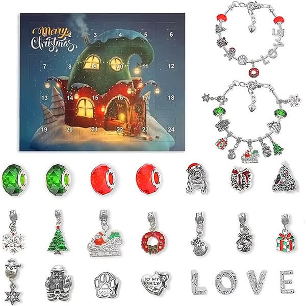 Адвент календар, набір для створення шарм-браслетів