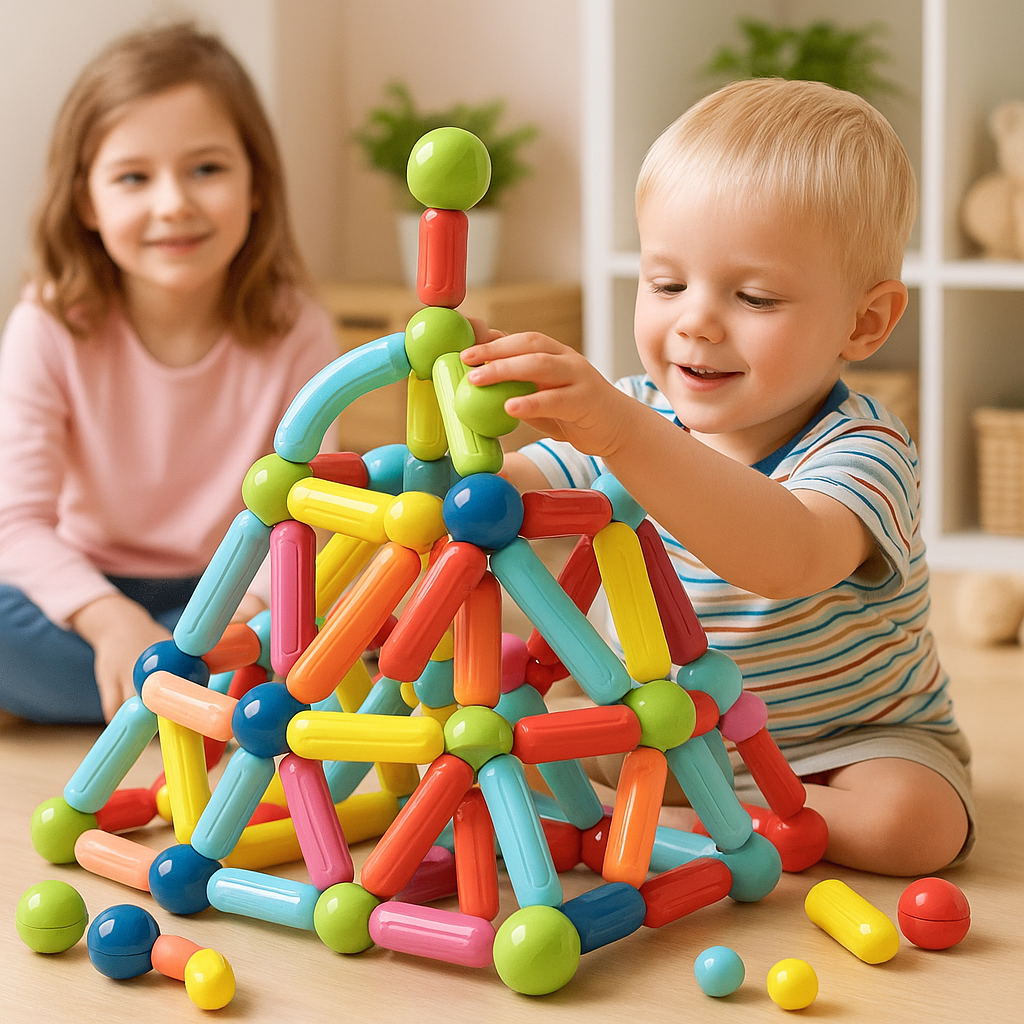 Дитячий магнітний 3D конструктор (100 шт)