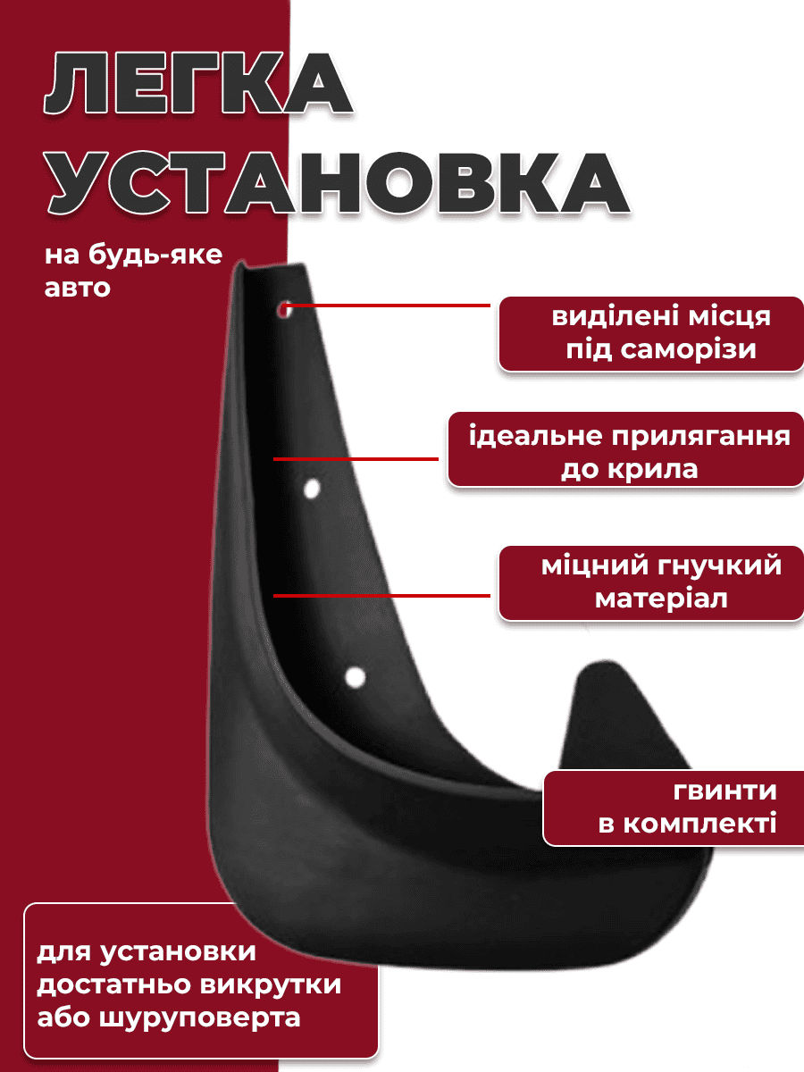 Універсальні бризковики на авто