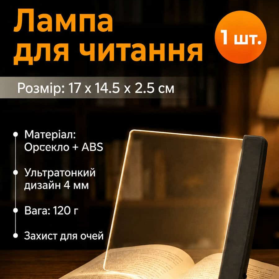 Світильник для читання книг в темряві