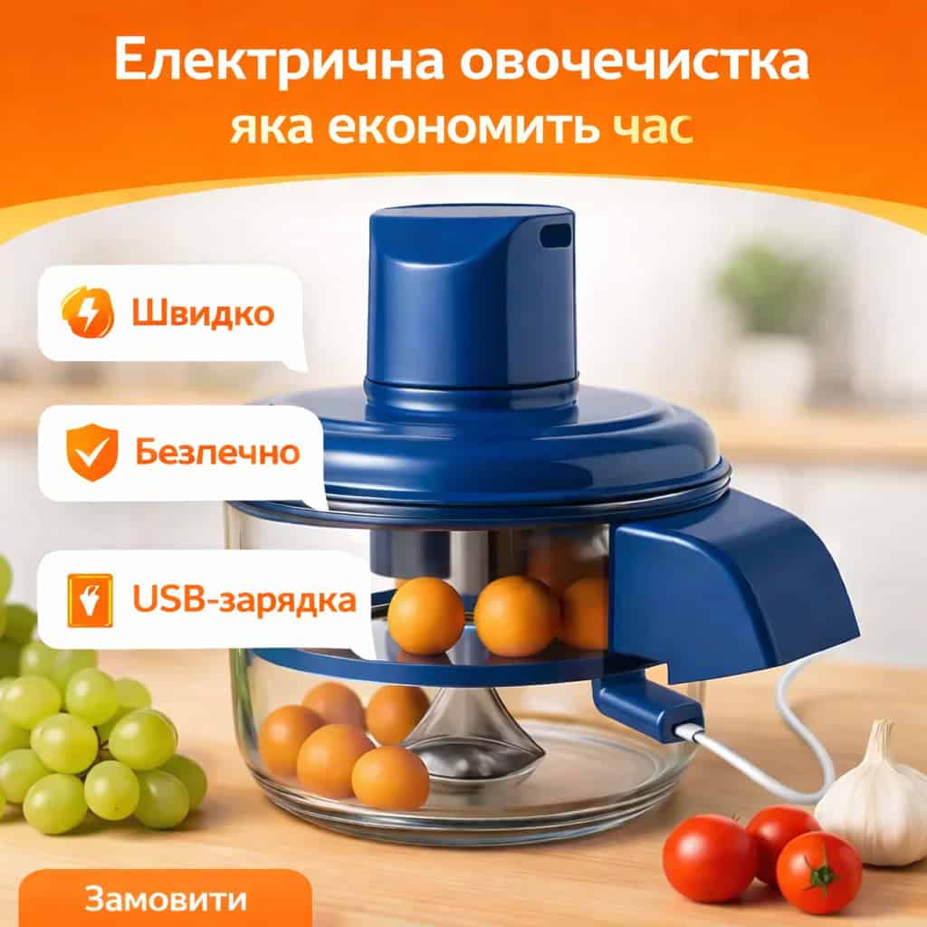 Електрична овочечистка для фруктів та овочів, від USB