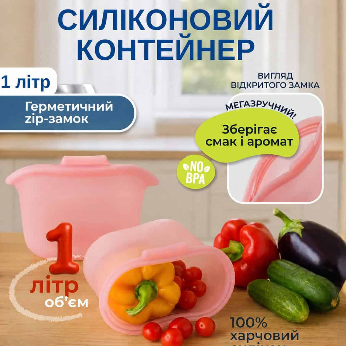 Силіконовий пакет для зберігання їжі