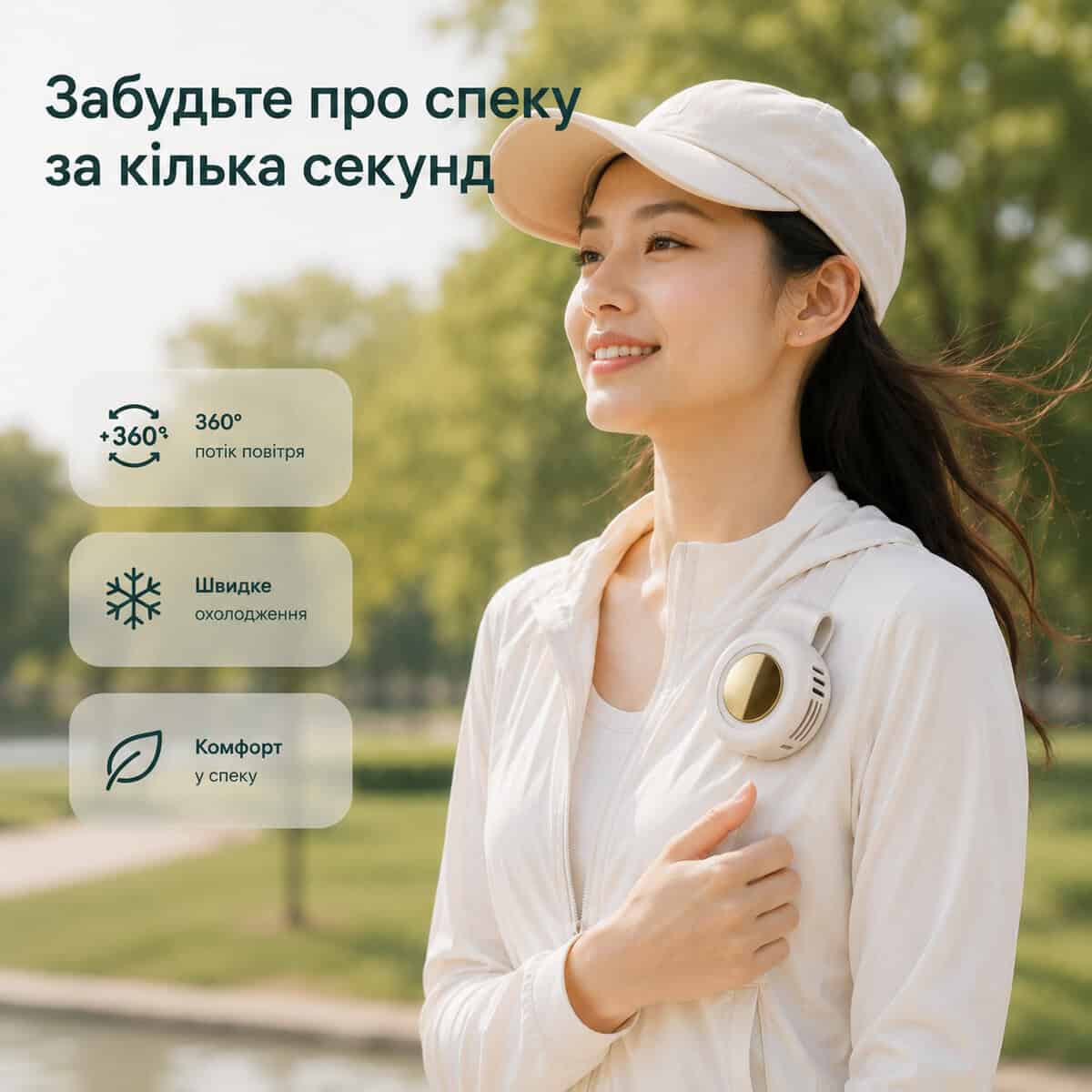Портативний безлопатевий міні-вентилятор