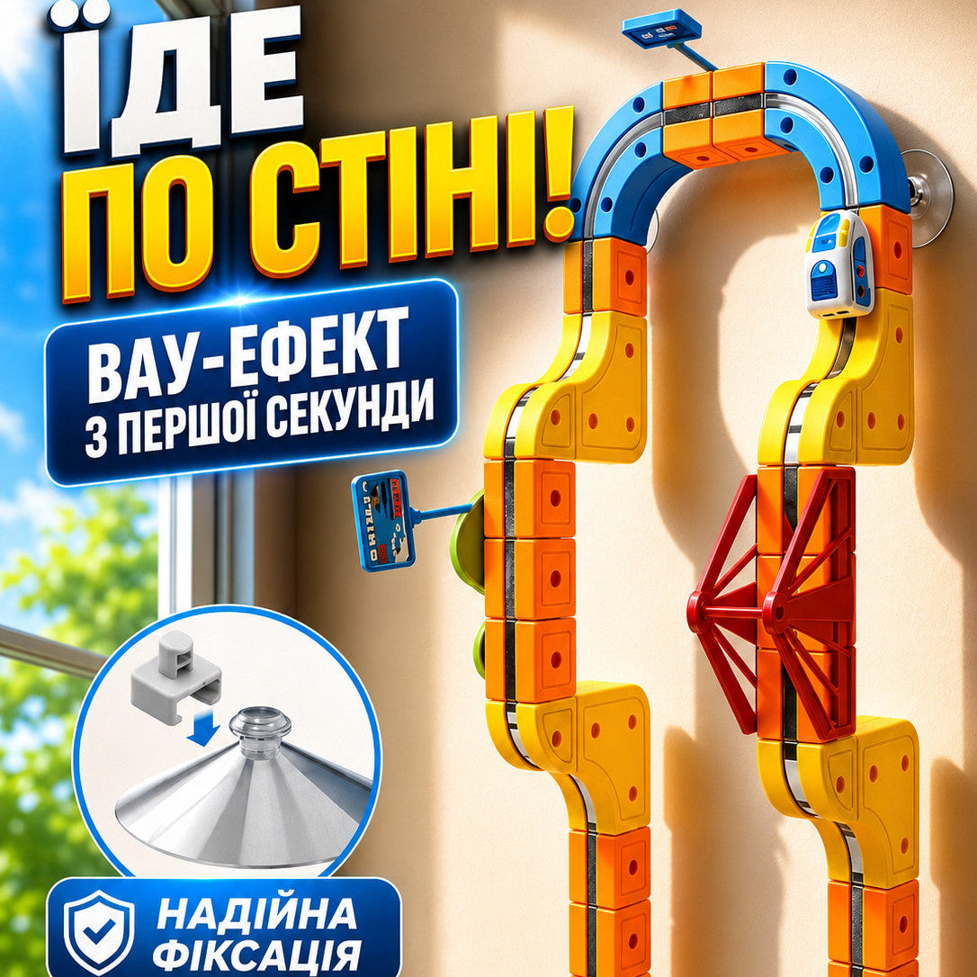 Магнітний конструктор Потяг 82 деталі Magnetic DIY Rail Car