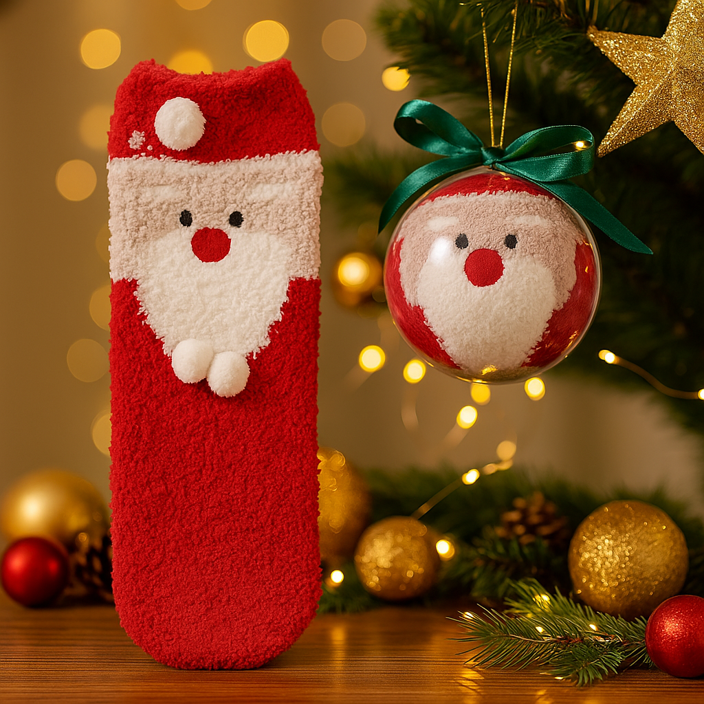 Новорічні носки у подарунковому шарі