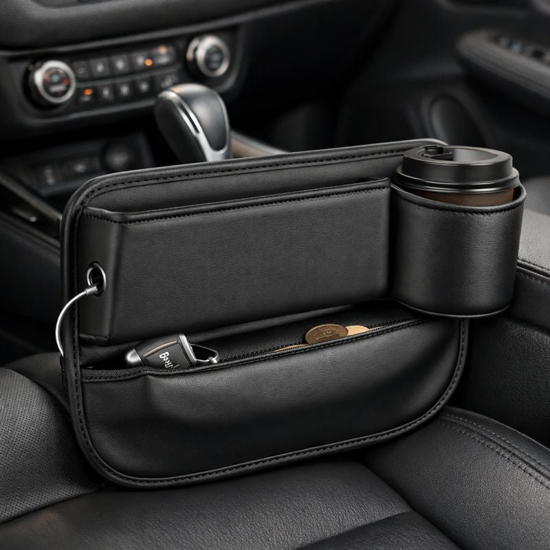 Автомобільна кишеня-органайзер між сидіннями з підстаканником