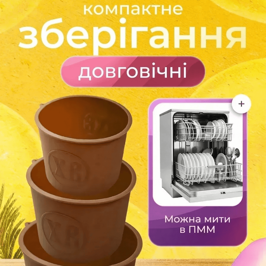 Набір з 3 силіконових форм для випікання паски пасхи (пасок)