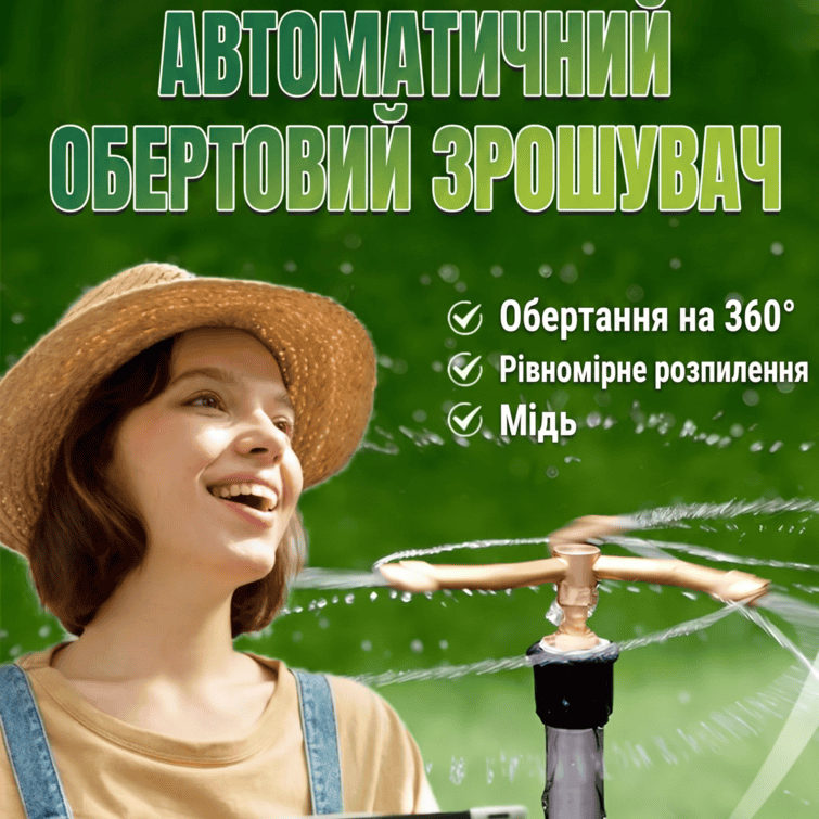 Форсунки для фонтана газона розбризкувач обертовий 3-струменевий