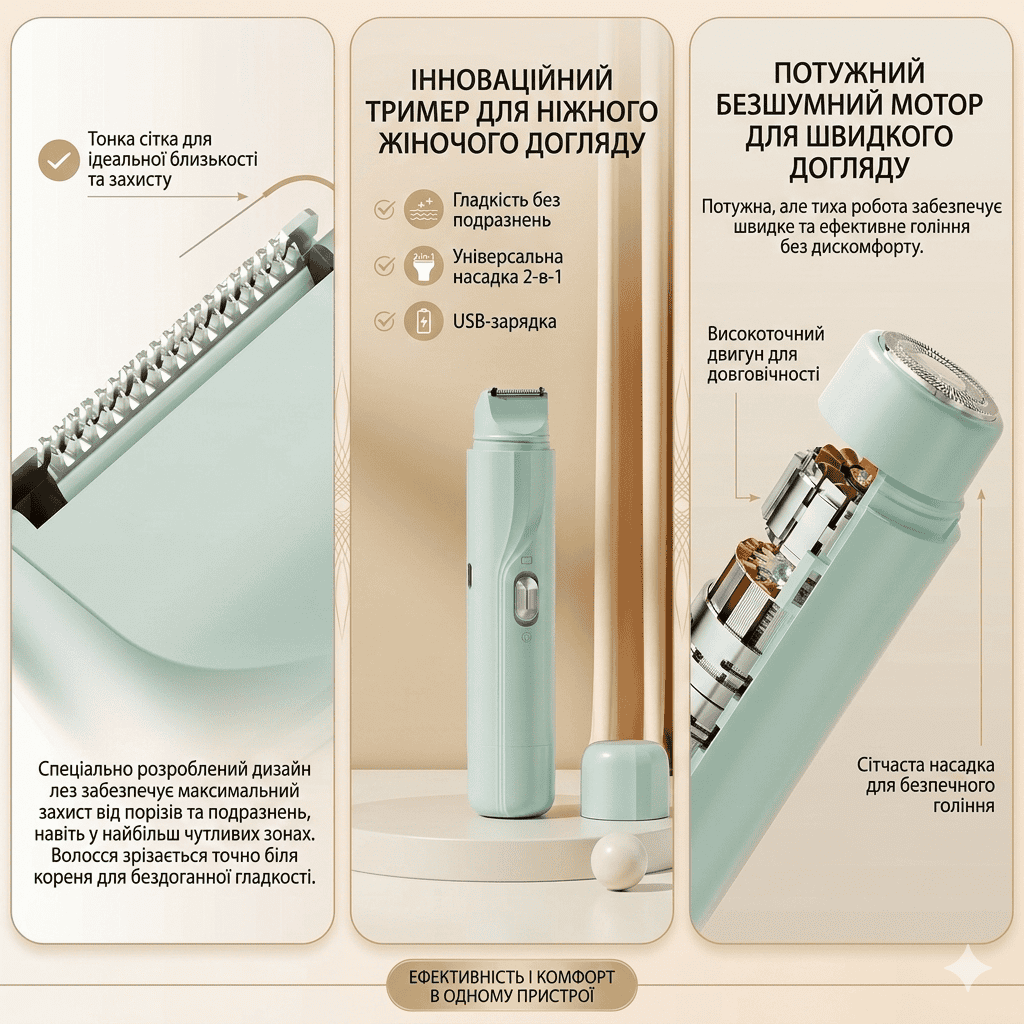 Епілятор жіночий 2 в1 бездротовий