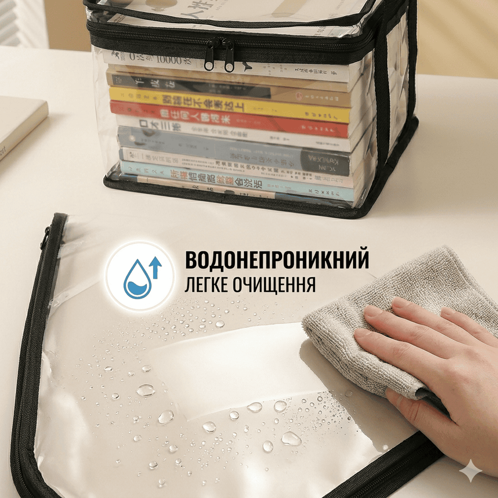 Набір прозорих сумок для речей 2 шт
