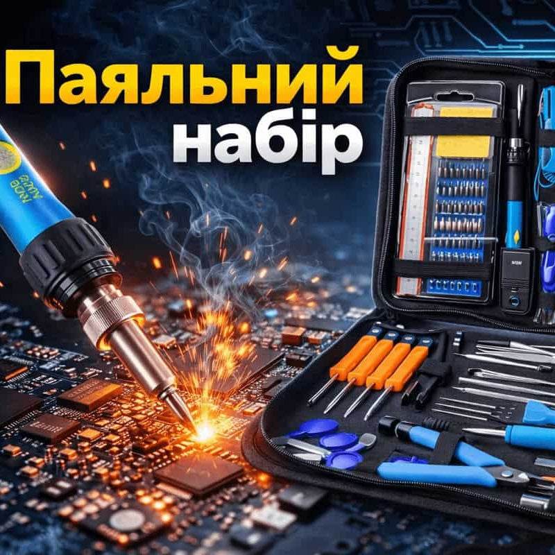 Паяльний набір в пеналі 60 Вт з регулюванням температури