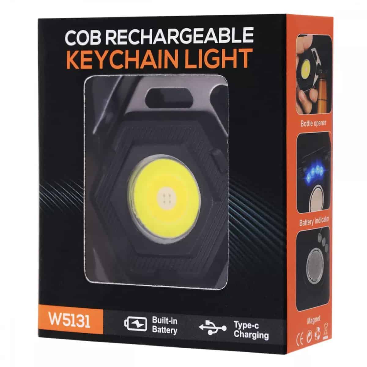 Акумуляторний LED ліхтарик-брелок