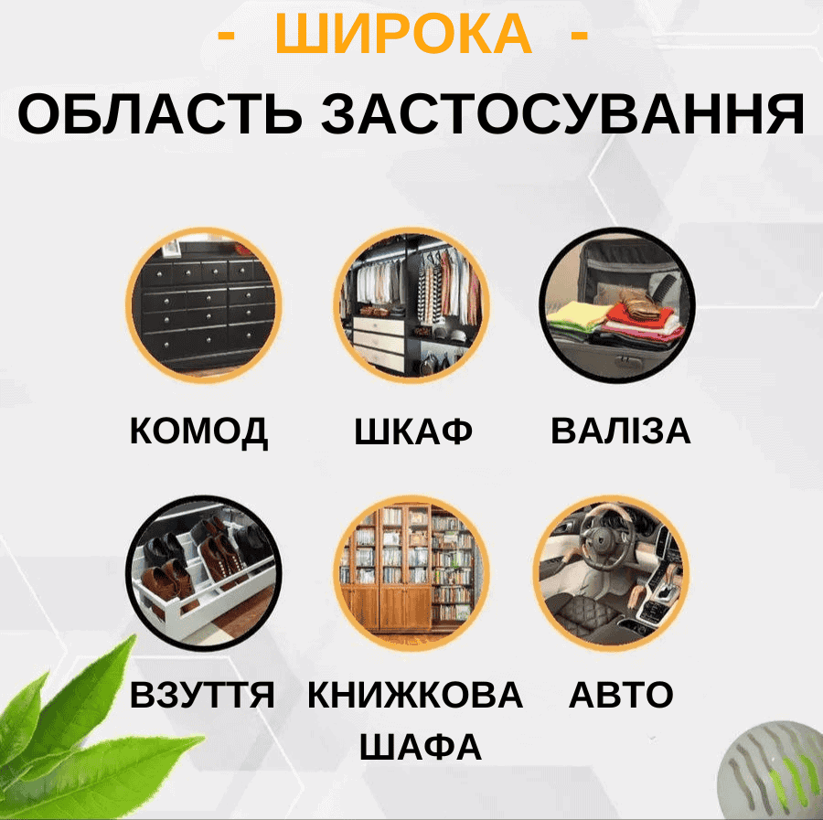 Ароматичні кульки для видалення неприємного запаху у взутті на рослинній основі (6 шт)