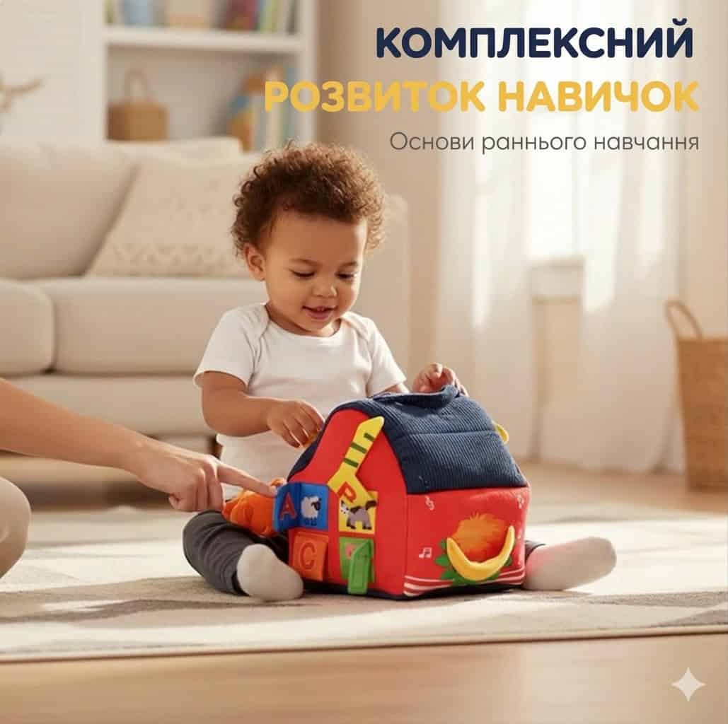 Інтерактивна іграшка дитячий будинок для дітей  бізіборд