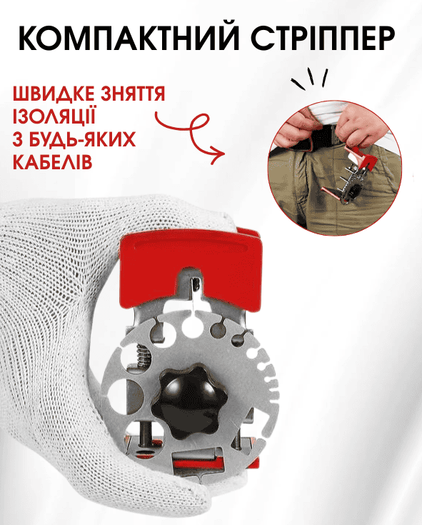 Інструмент для автоматичного зачищення проводів (стрипер)