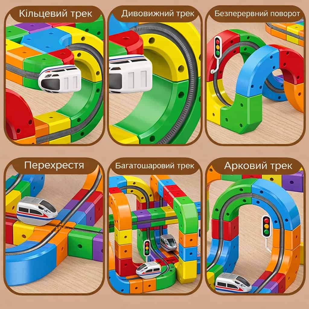 Магічний кубічний трек 3D та швидкісний поїзд 81 деталь
