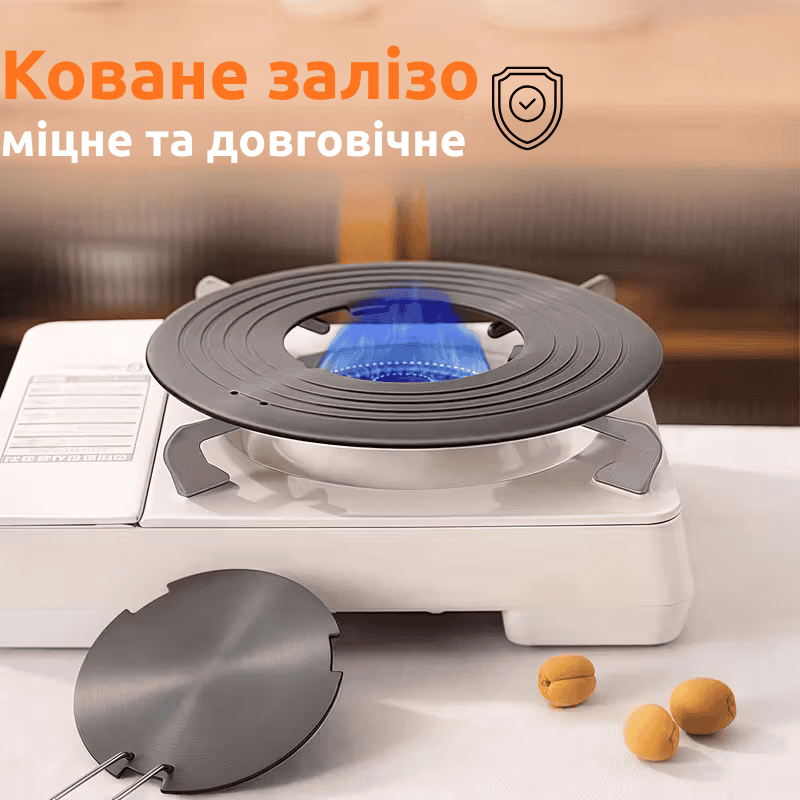 Тепловідведення для газової плити зі знімним кільцем
