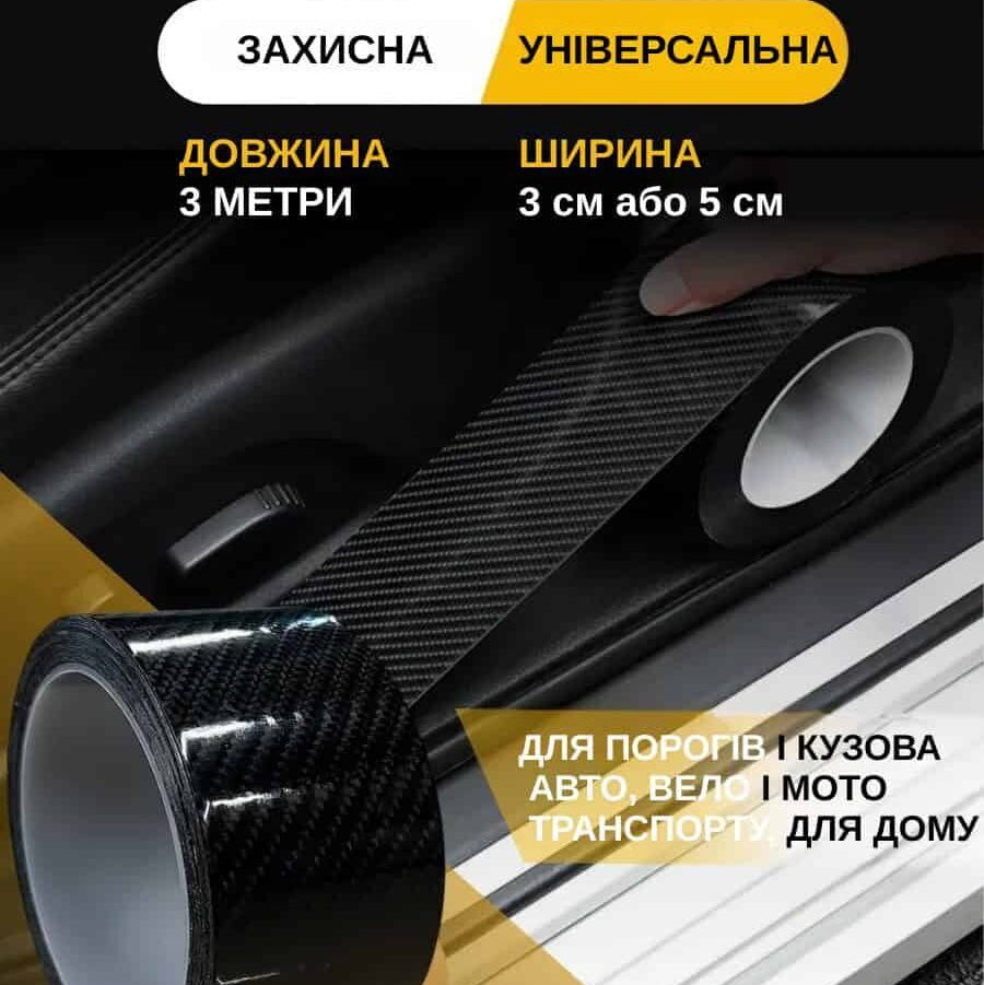 Захисна смужка на поріг автомобіля від подряпин