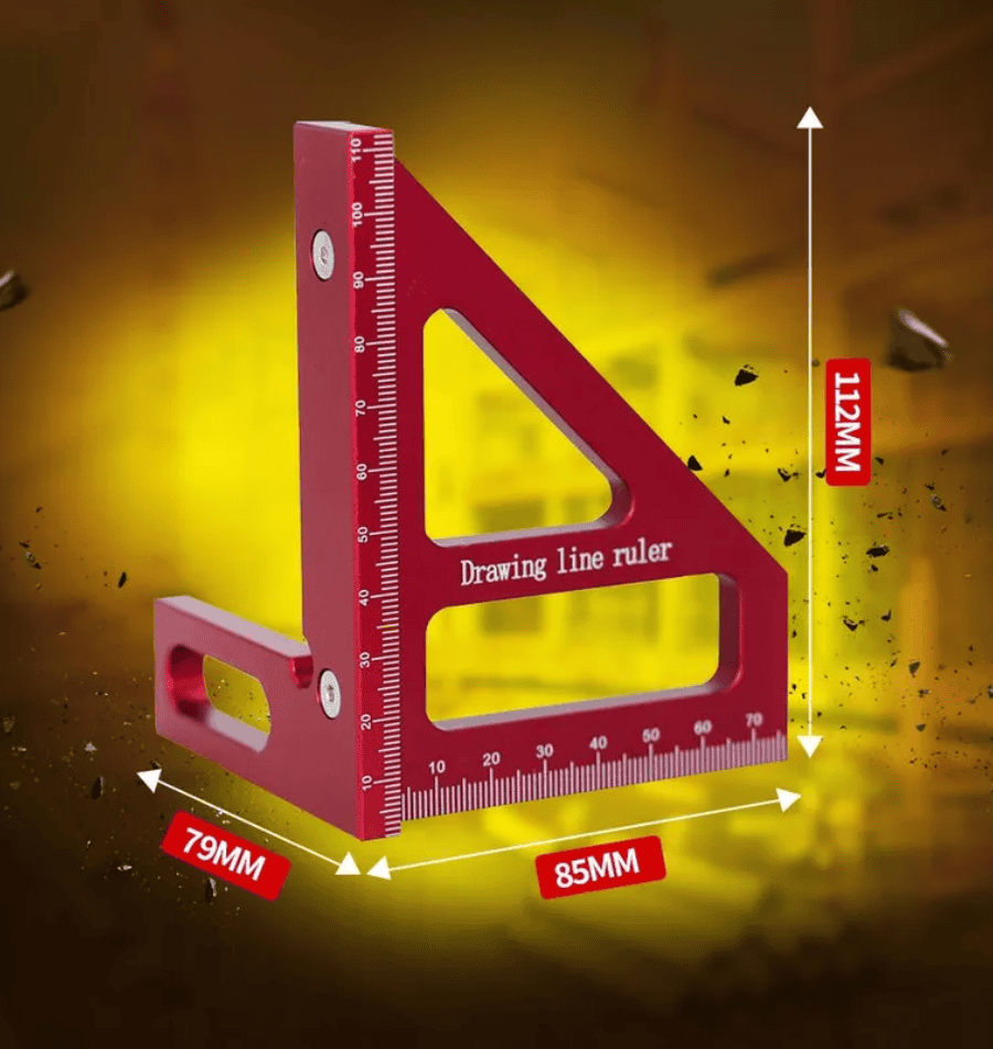 Столярна алюмінієва лінійка для виміру під кутом