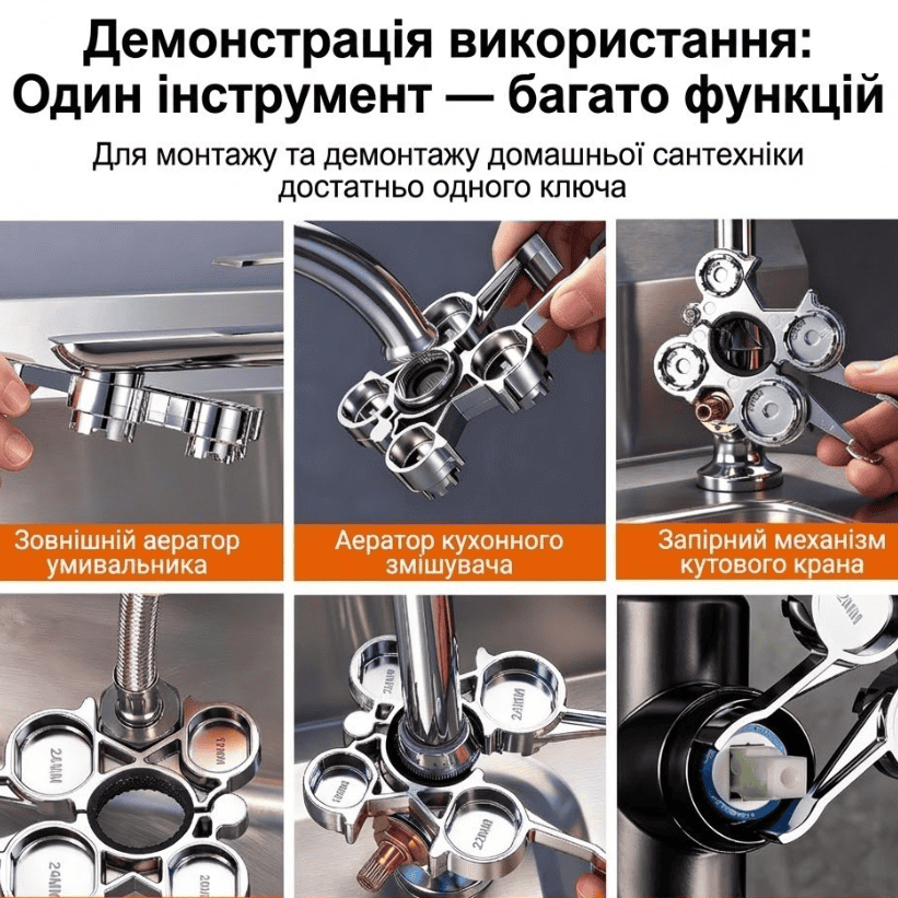 Ключ для ремонту аераторів та змішувачів