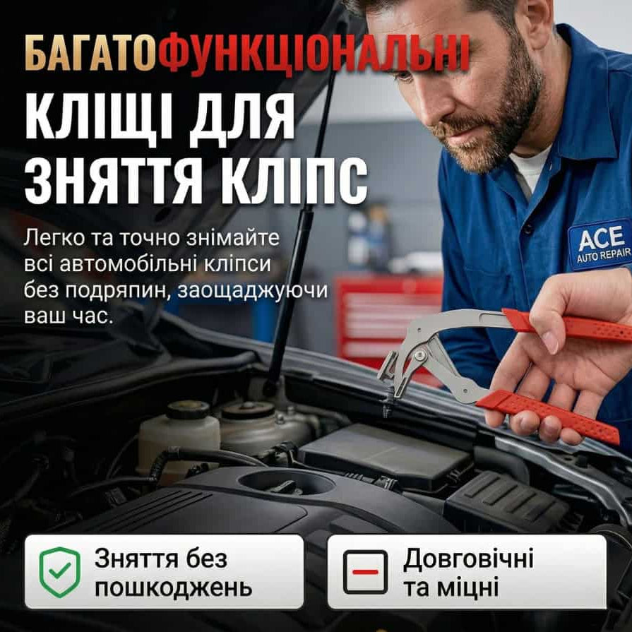 Кліщі для зняття кліпс, інструмент для демонтажу обшивки авто