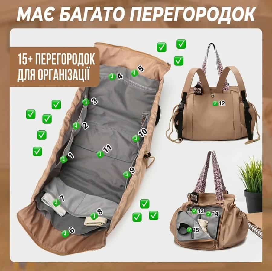 Розкладна сумка-рюкзак