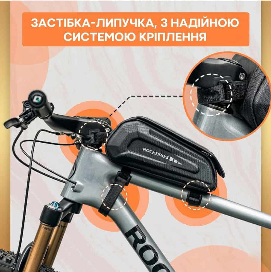 Велосипедна сумка на раму для смартфона