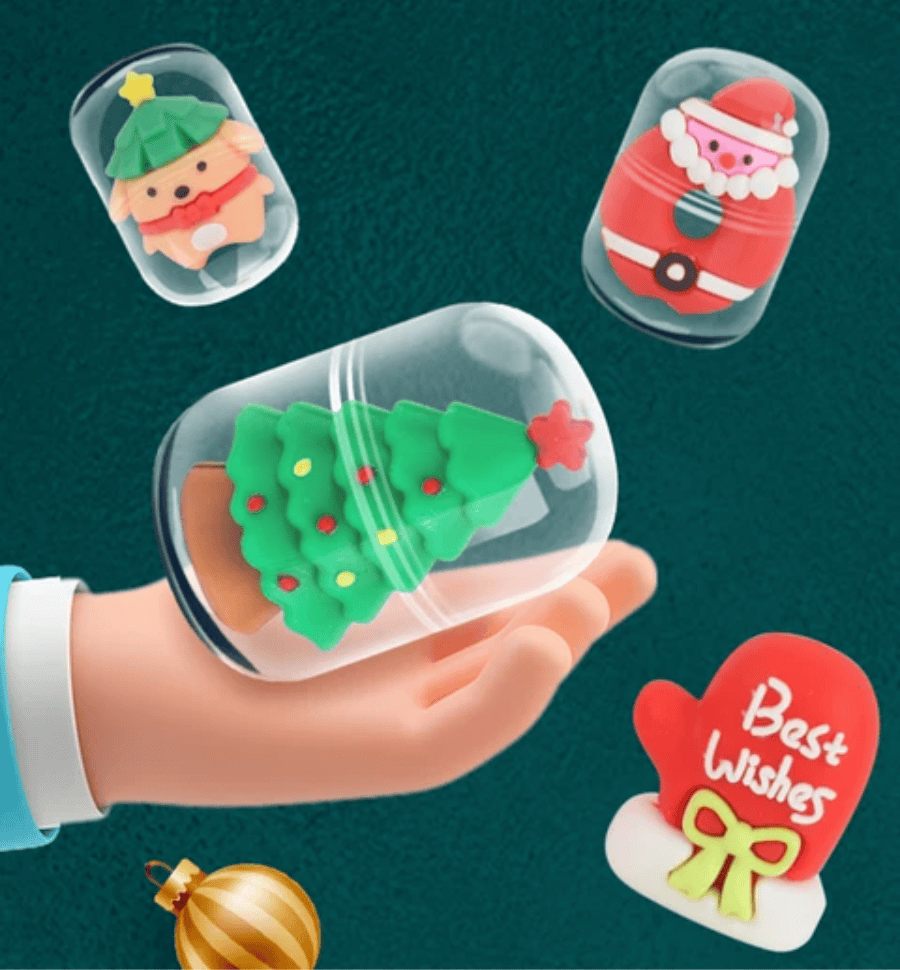 Адвент автомат з новорічними іграшками