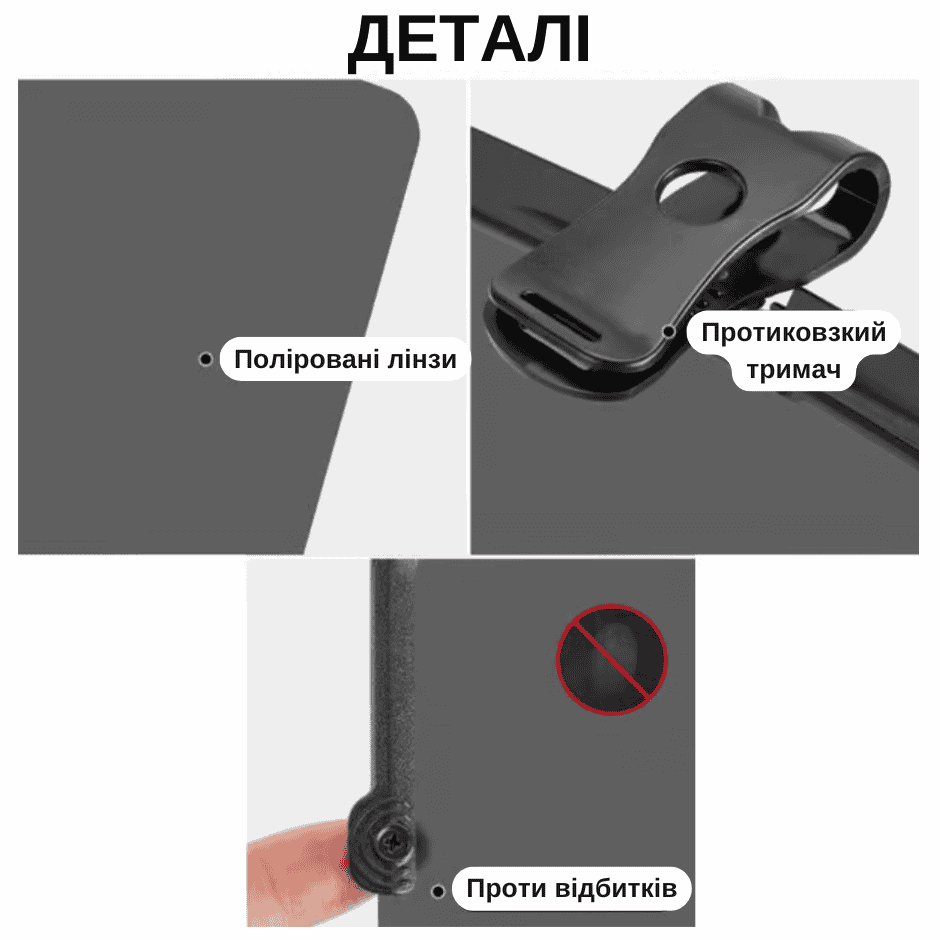 Антивідблиск сонцезахисний козирок для автомобіля