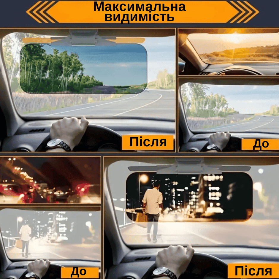 Антивідблиск сонцезахисний козирок для автомобіля