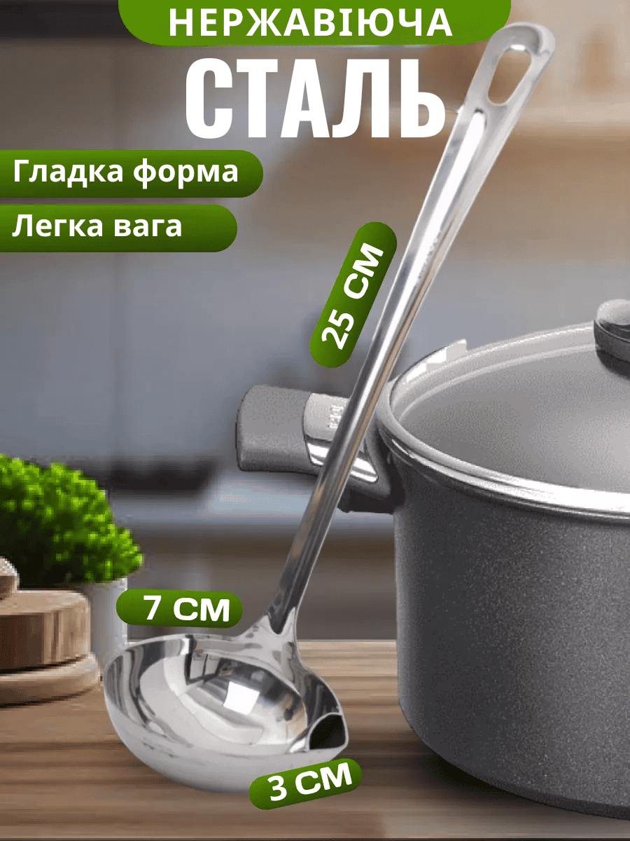 Кухонний черпак із сепаратором для жиру