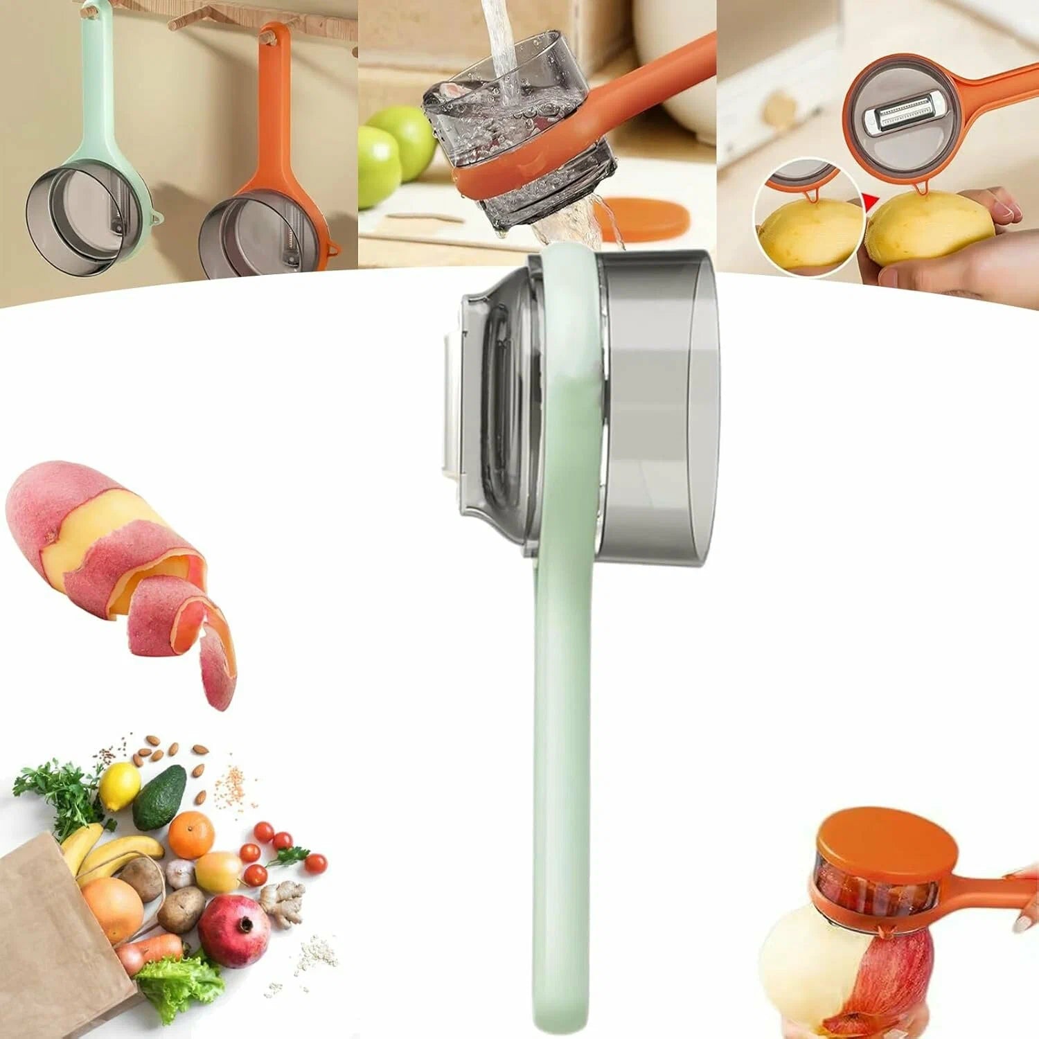 Ніж-овочечистка з контейнером