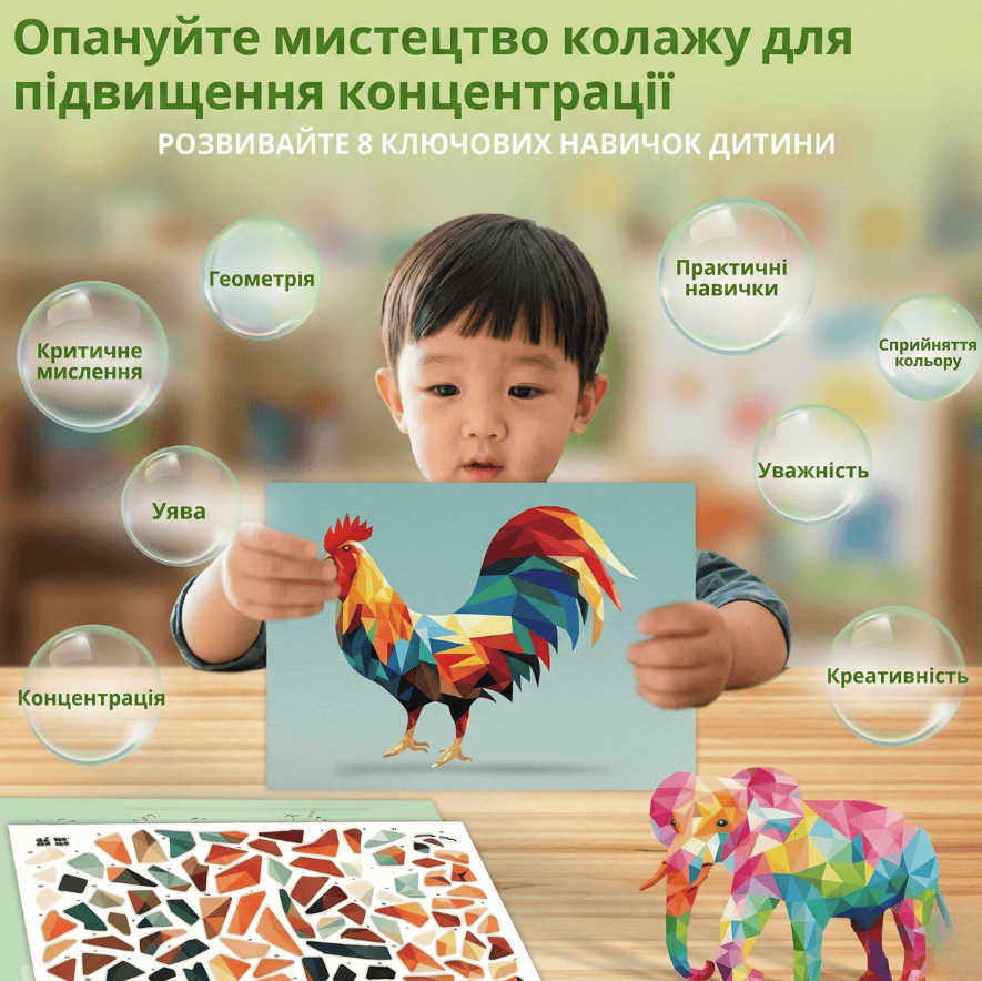 3D геометричні фігурні наліпки