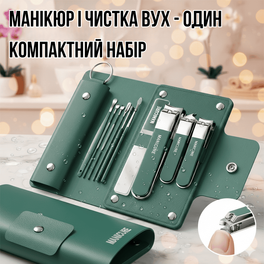 Набір інструментів для маникюра та чистки вух