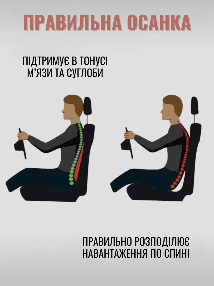 Спинка ортопедична для крісла та машини