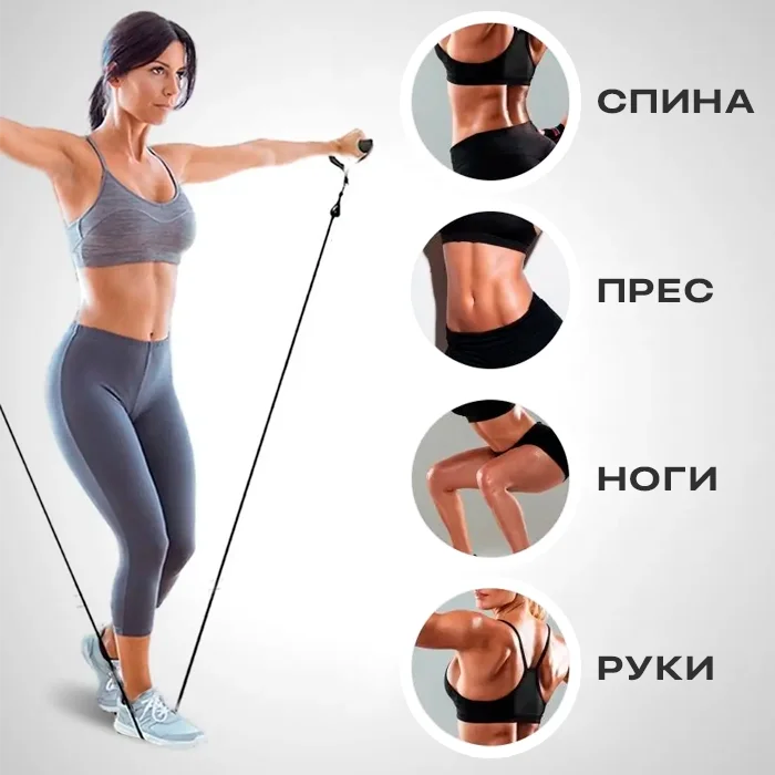 Набір трубчастих еспандерів X-Treme для фітнесу 5 шт