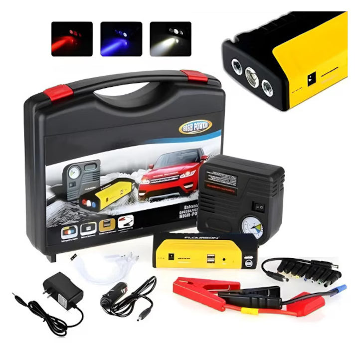 Пускозарядний пристрій для автомобільного акумулятора на 50800 мАг з індикацією заряду в кейс