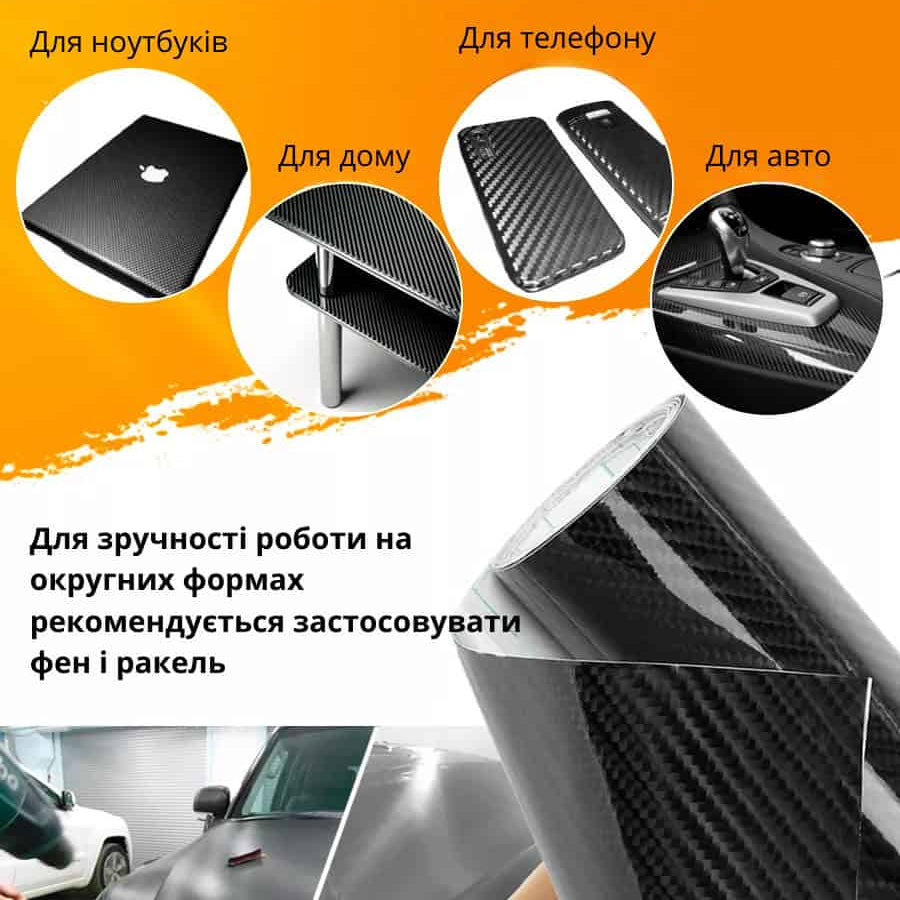 Карбонова плівка для авто 150*50 см