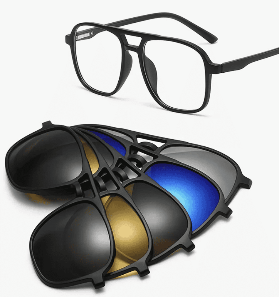 Сонцезахисні окуляри 5 в 1 зі змінними лінзами на магнітах