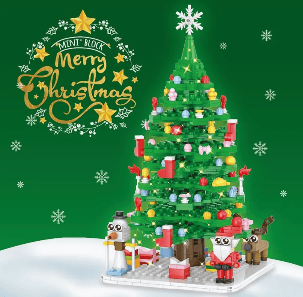 Адвент календар з різдвяним конструктором ялинкою